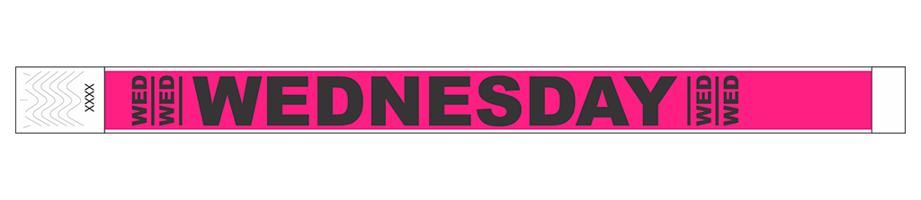 Wednesday - 3/4" Tyvek® Wristbands