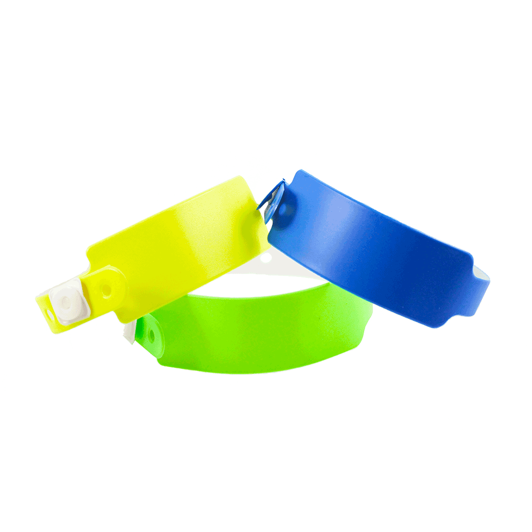 Wide face vinyl wristbands for events in Canada